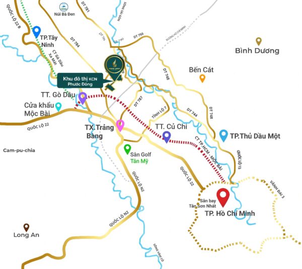 Dự án nằm tại vị trí vàng của Trảng Bàng
